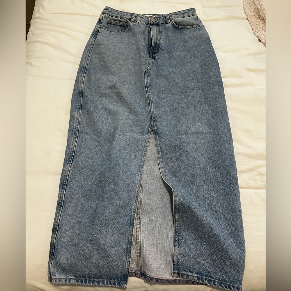 Mango Denim Maxi Skirt